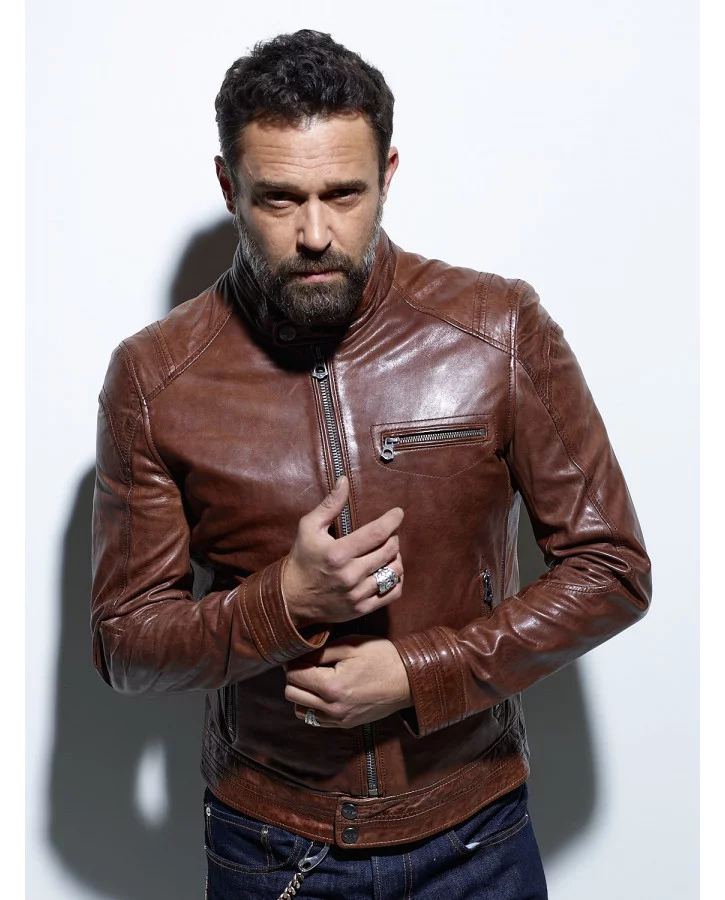 BLOUSON CUIR HOMME DAYTONA – « HUGO »